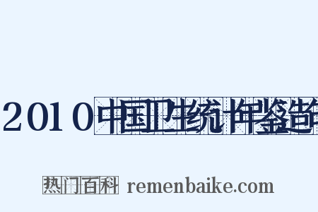 2010中国卫生统计年鉴造句是什么意思的图片